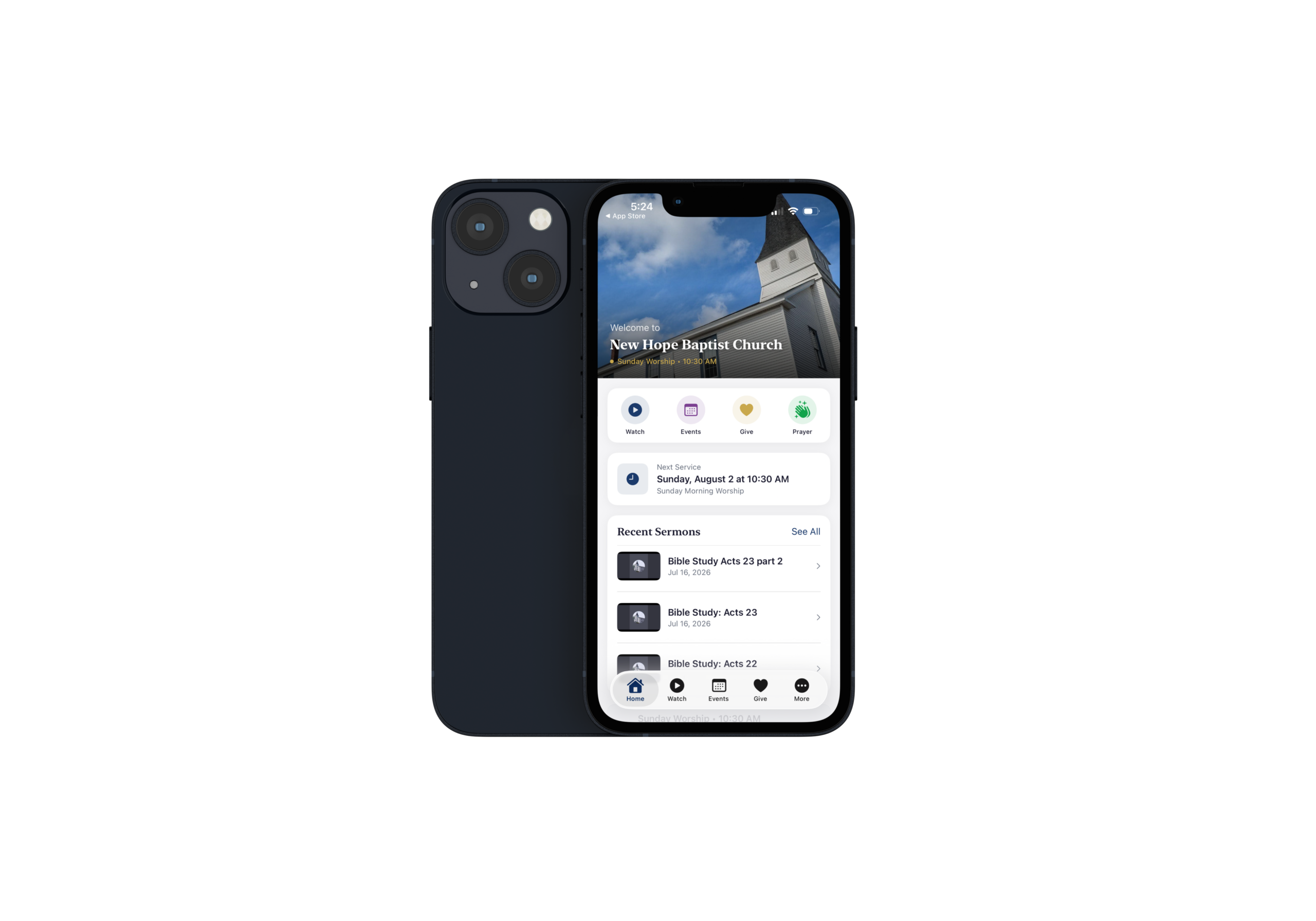 Building the New Hope Baptist Church App