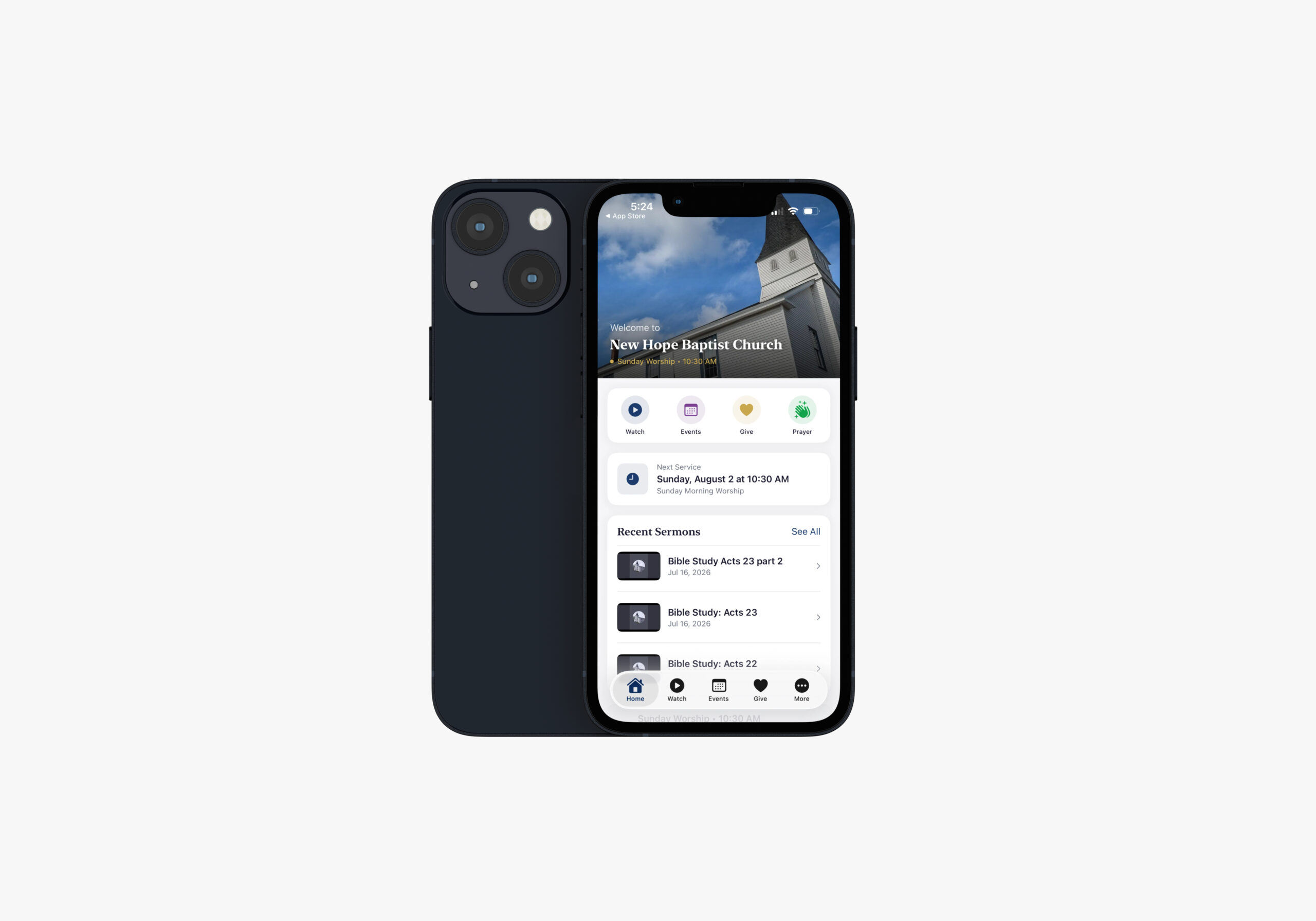 Building the New Hope Baptist Church App